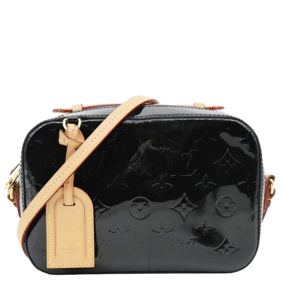 LOUIS VUITTON  Santa Monica Monogram Vernis Leather Shoulder Bag Black - Picture 1 of 16